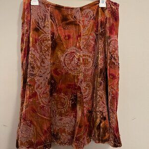 Andrea Behar Crushed Velvet Skirt – Size 10